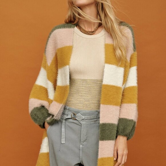 Anthropologie Striped Long Cardigan - O/S - Picture 2 of 8